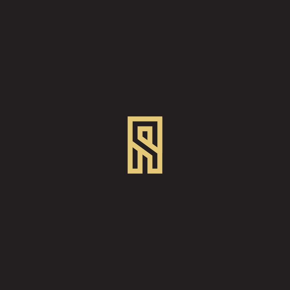 Geometric Linear AR Monogram Logo vector