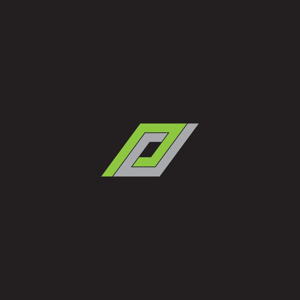 Geometric PD or PP Letter Logo Design vector