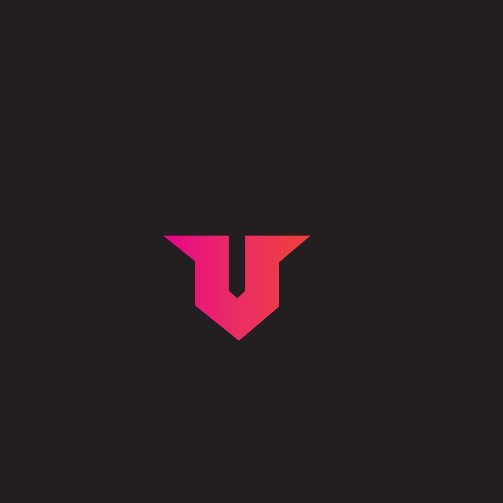 Modern Geometric V Letter Gradient Logo vector