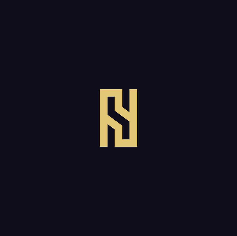 Geometric Linear NS or HS Monogram Logo vector