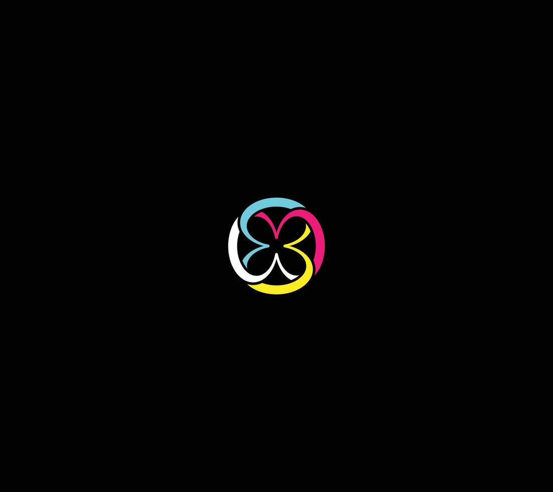 CMYK Interlocking Loop Symbol vector