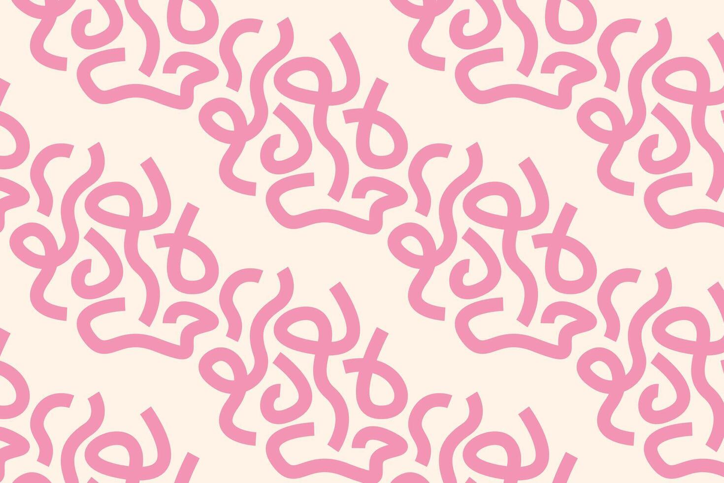 A bold hand drawn pattern of pink scribbles on a cream background. Perfect for trendy wrapping paper, fashion prints, or digital assets. vector