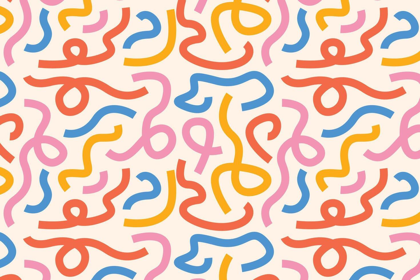 Vintage style pattern with winding, hand-drawn hose. Suitable for packaging, digital background vector