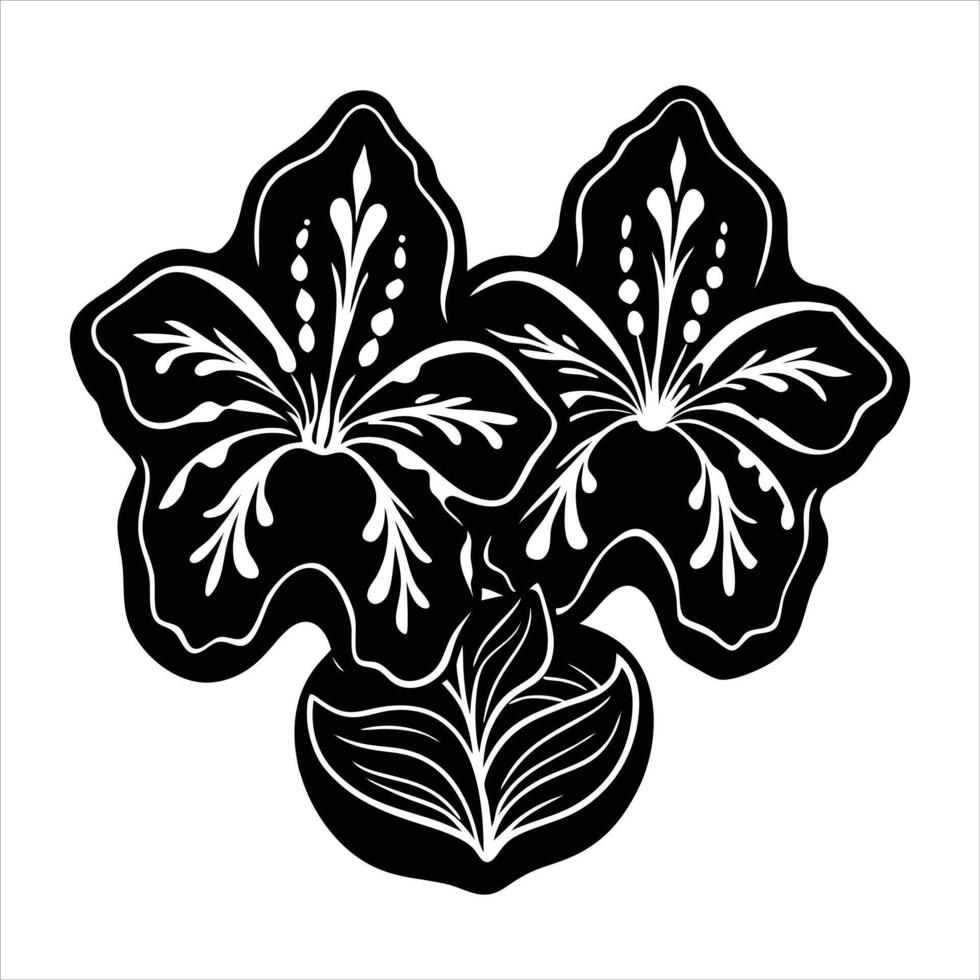 Tropical hibiscus flower vector