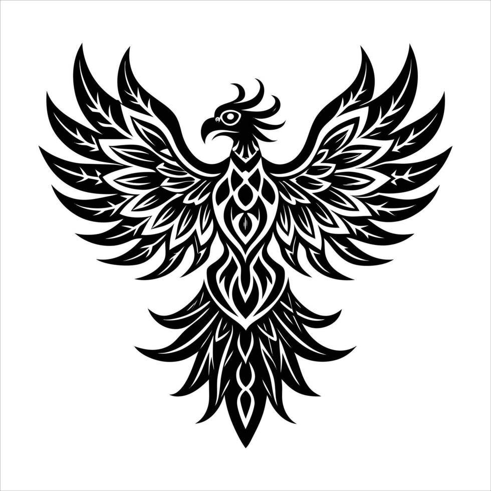 Native American Tribal Phoenix vector
