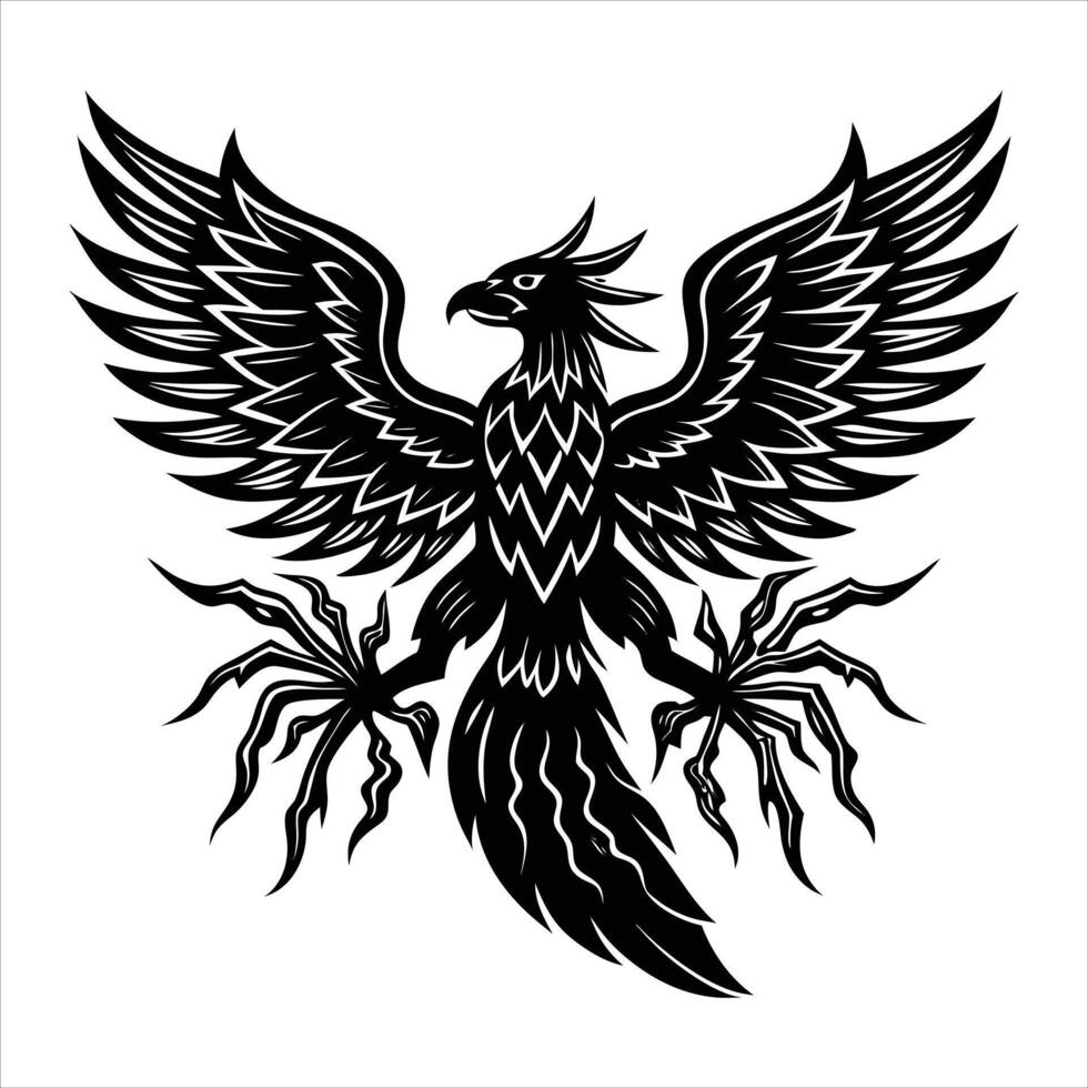 Fiery Phoenix Emerge vector
