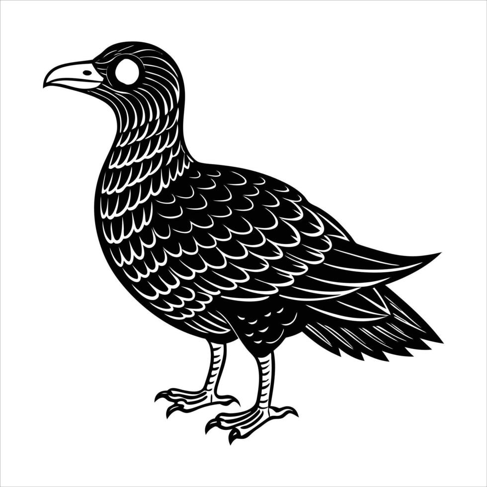 golden feathered seagull with glowing vector