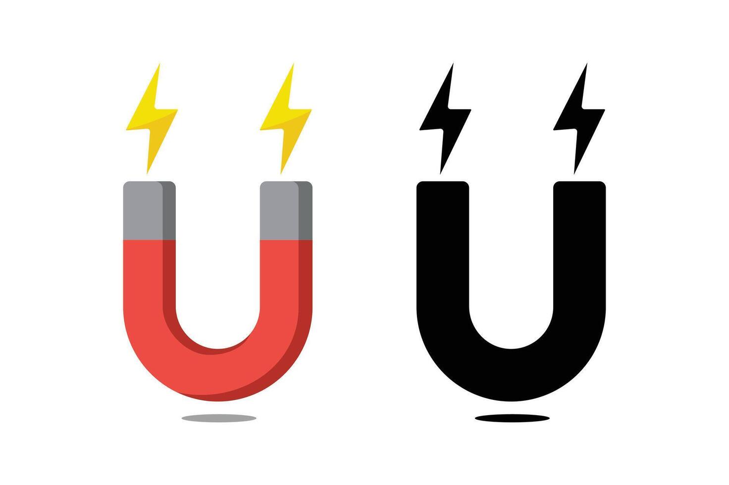 Physics Magnet Icon Design, magnet icon , magnetic symbol logo, physics magnet symbol vector