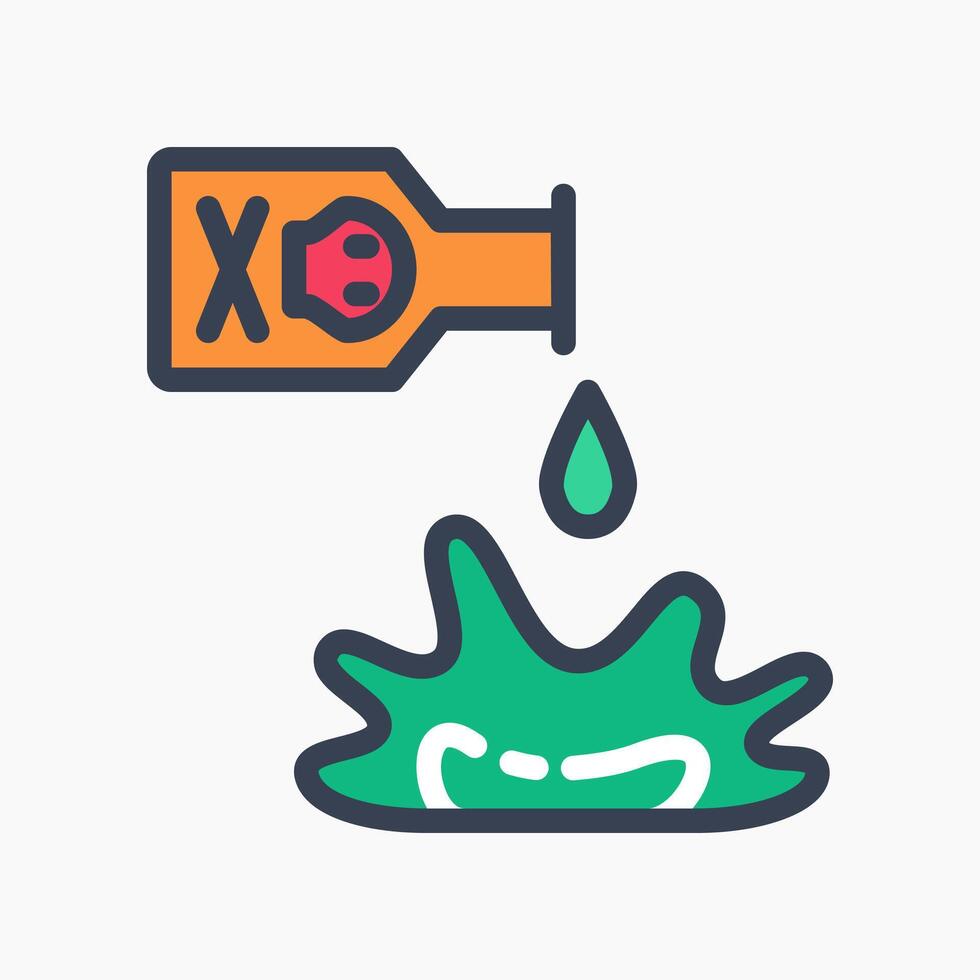 Design Illustration graphic of Acid Bottle icon with colored line style. Suitable for UI, mobile design, web design, etc. vector