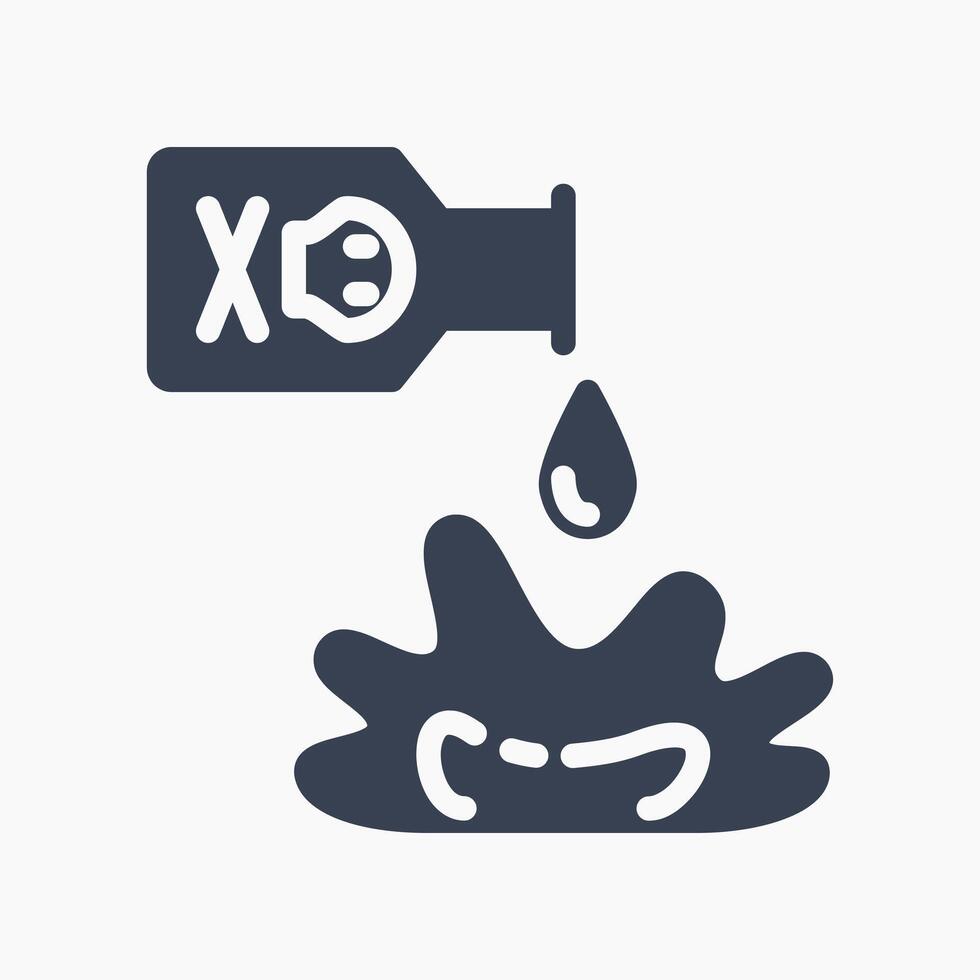 Design Illustration graphic of Acid Bottle icon with glyph style. Suitable for UI, mobile design, web design, etc. vector