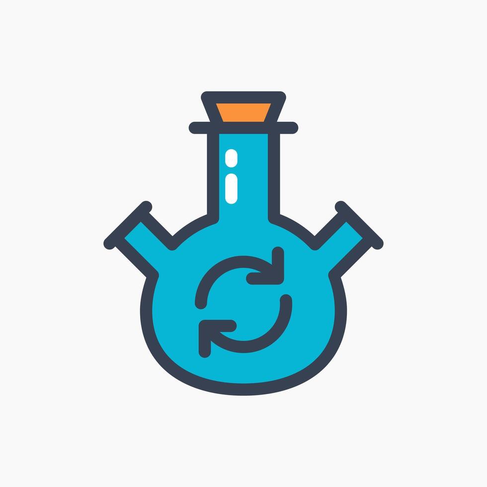 Design Illustration graphic of Mixing tube icon with colored line style. Suitable for UI, mobile design, web design, etc. vector