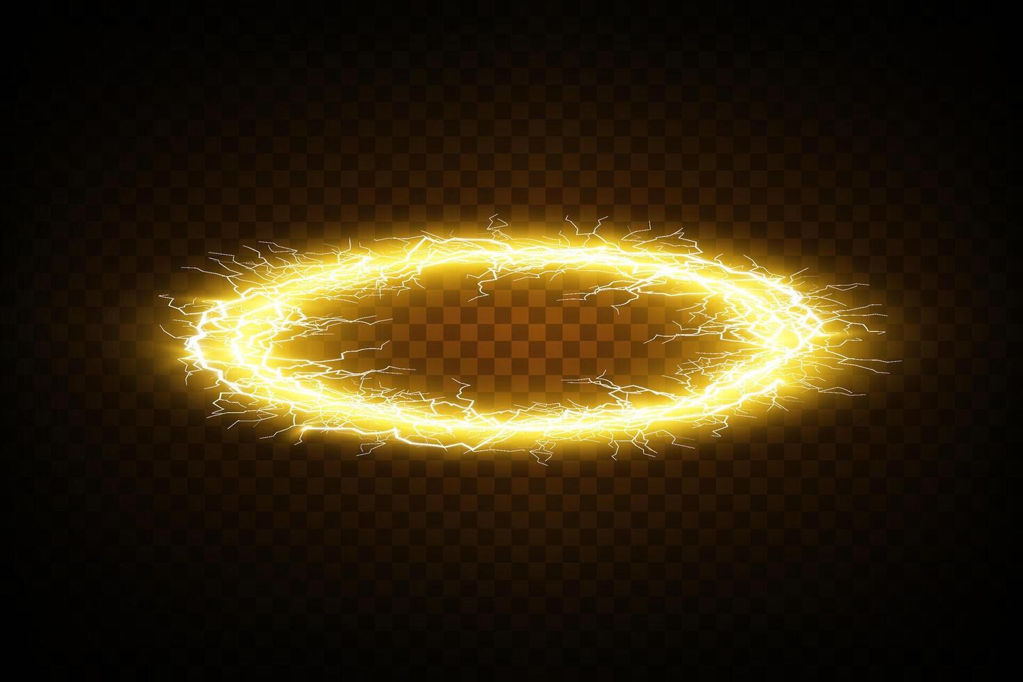A stunningly beautiful and mesmerizing Glowing Golden Circular Energy Portal Effect that captivates the senses vector