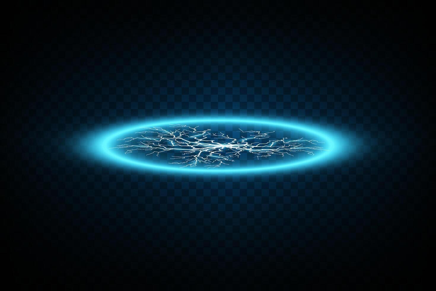 An abstract depiction of blue light on a dark background, highlighting vibrant visuals and dynamic energy vector