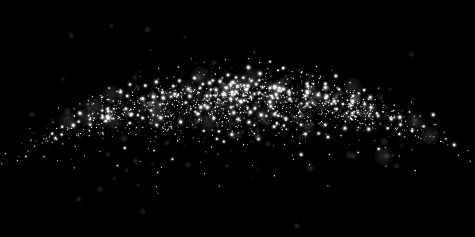 A Beautiful and Stunning Starry Night Sky Filled with Glittering Twinkling Stars Set Against a Deep Black Background vector