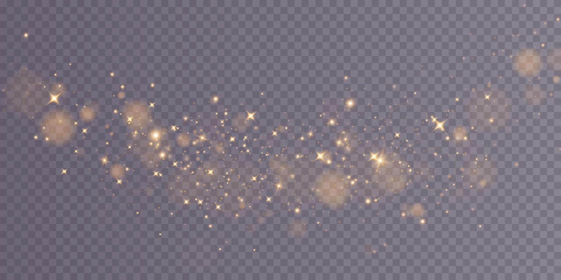 Discover the enchanting allure of Golden Sparkles and Glitter Effects perfect for all your Creative Designs vector