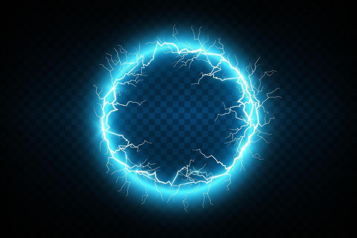 The Electric Blue Energy Circle features dynamic lightning effects, creating a stunning visual experience vector