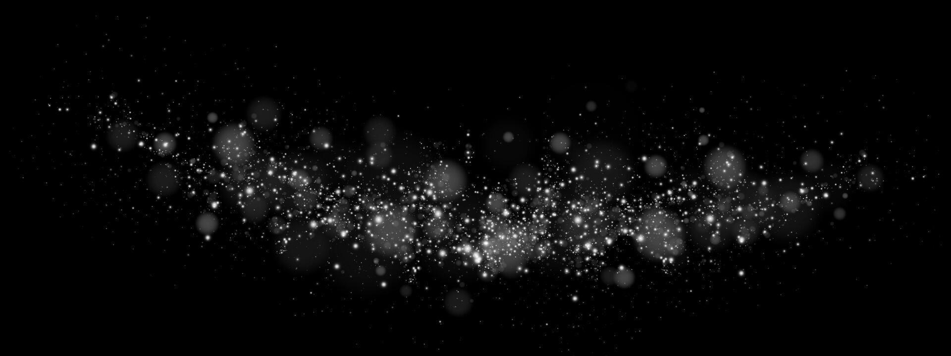 An Elegant and Sparkling Dust on an Enigmatic Black Background That Beautifully Captures Intriguing Aesthetics vector
