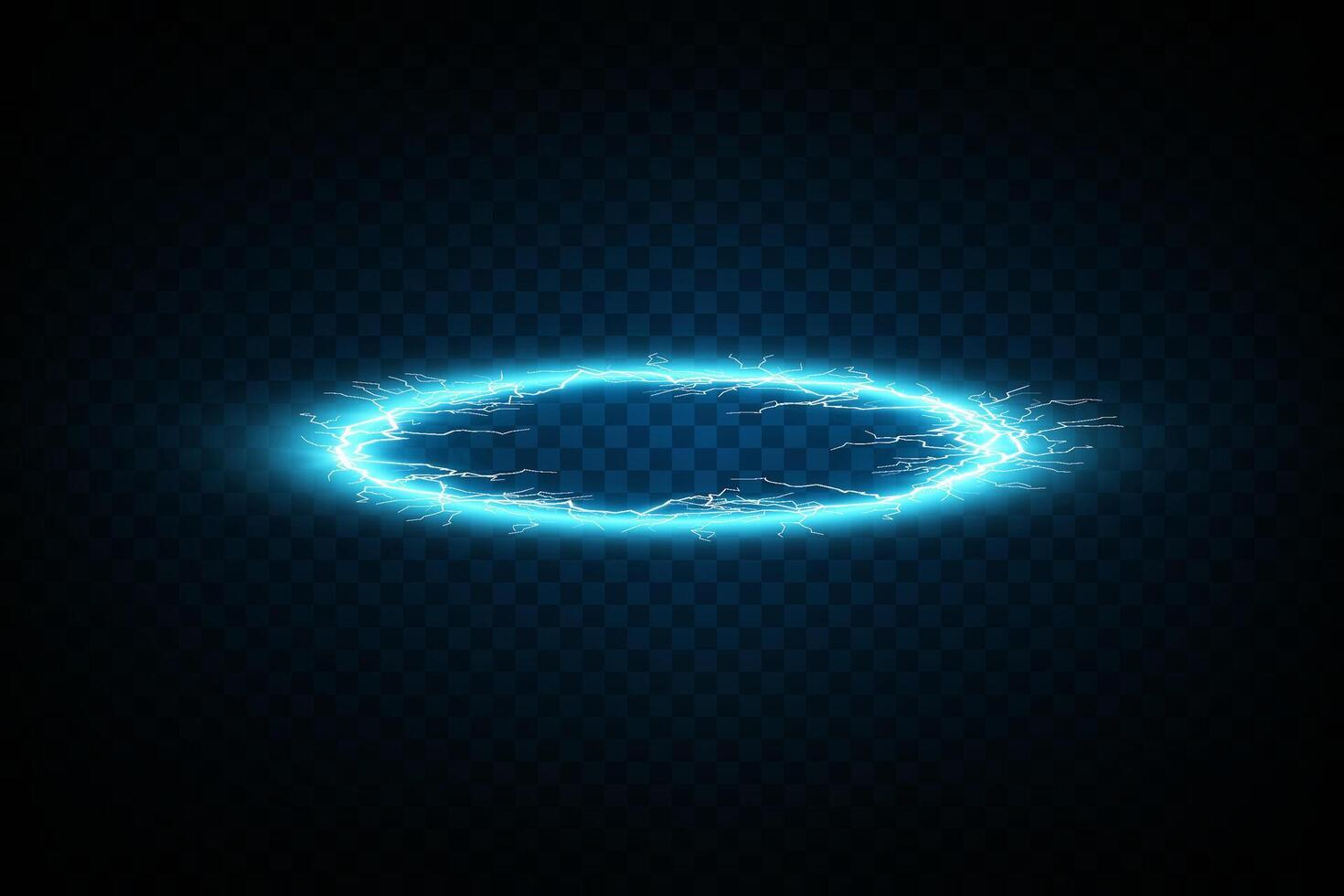 A Futuristic Blue Neon Circle set against a Dark Background that enhances its luminous and striking appearance vector