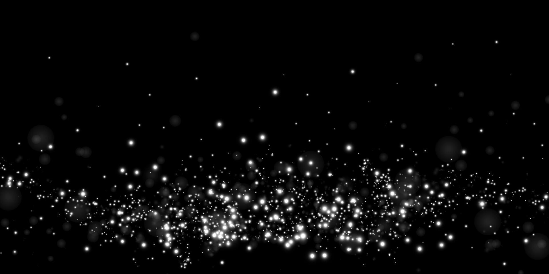 Beautiful and Glittering Sparkling Particles on an Elegant Black Background for Creative and Artistic Designs vector