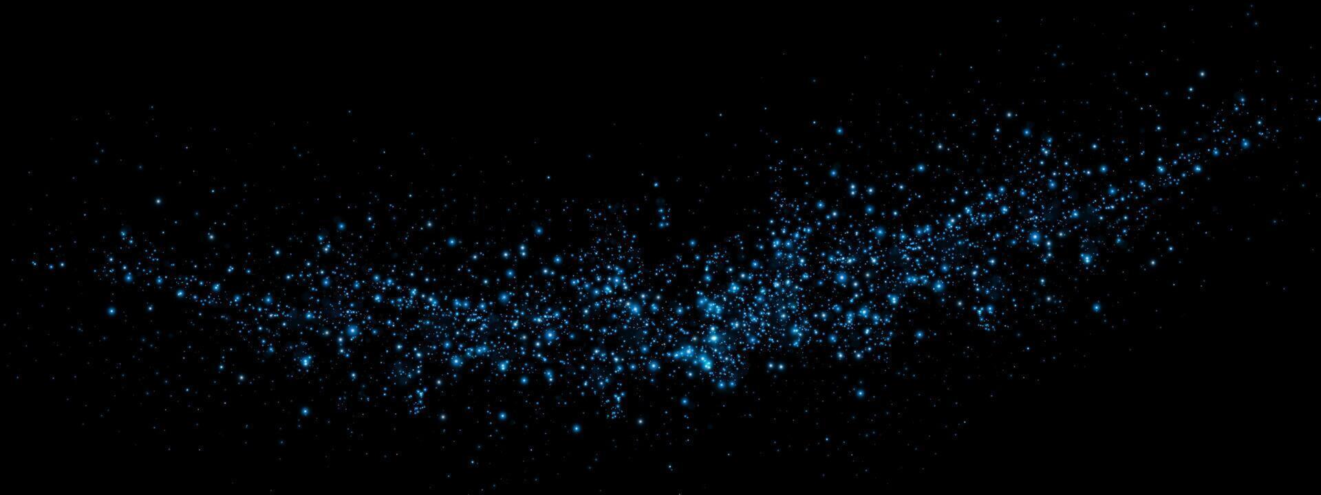 Engaging and Dynamic Blue Particles on a Contrasting Black Background for Stunning Visual Design Projects vector