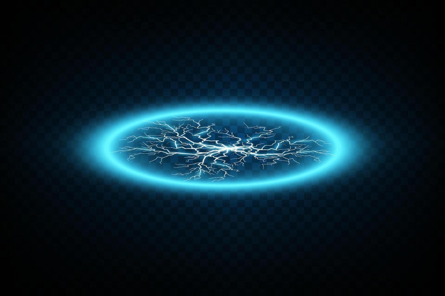 Experience a Striking Visual Encounter with a Futuristic Neon Lightning Effect Set Against a Dark Background vector