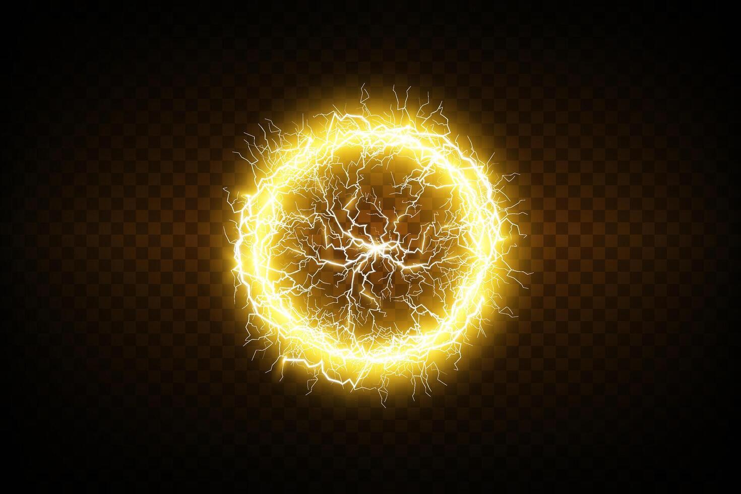 A Vibrant Electric Energy Circle displayed on a Dark Background, radiating exceptional brilliance and boldness vector