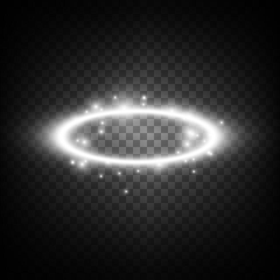 An Enchanting Glowing Blue Halo Effect Enhanced with Sparkles and Light Rays for an Aesthetic Appeal vector