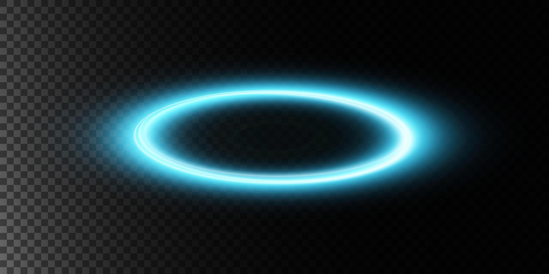 This is a Glowing Blue Circular Halo Effect set against a Dark Background, creating a stunning visual impact vector