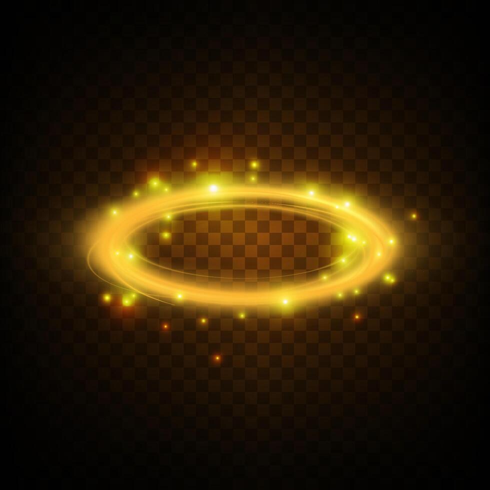 A Radiant Light Burst with a Unique Oval Shape Set Against a Deep Dark Background Creates Visual Drama vector