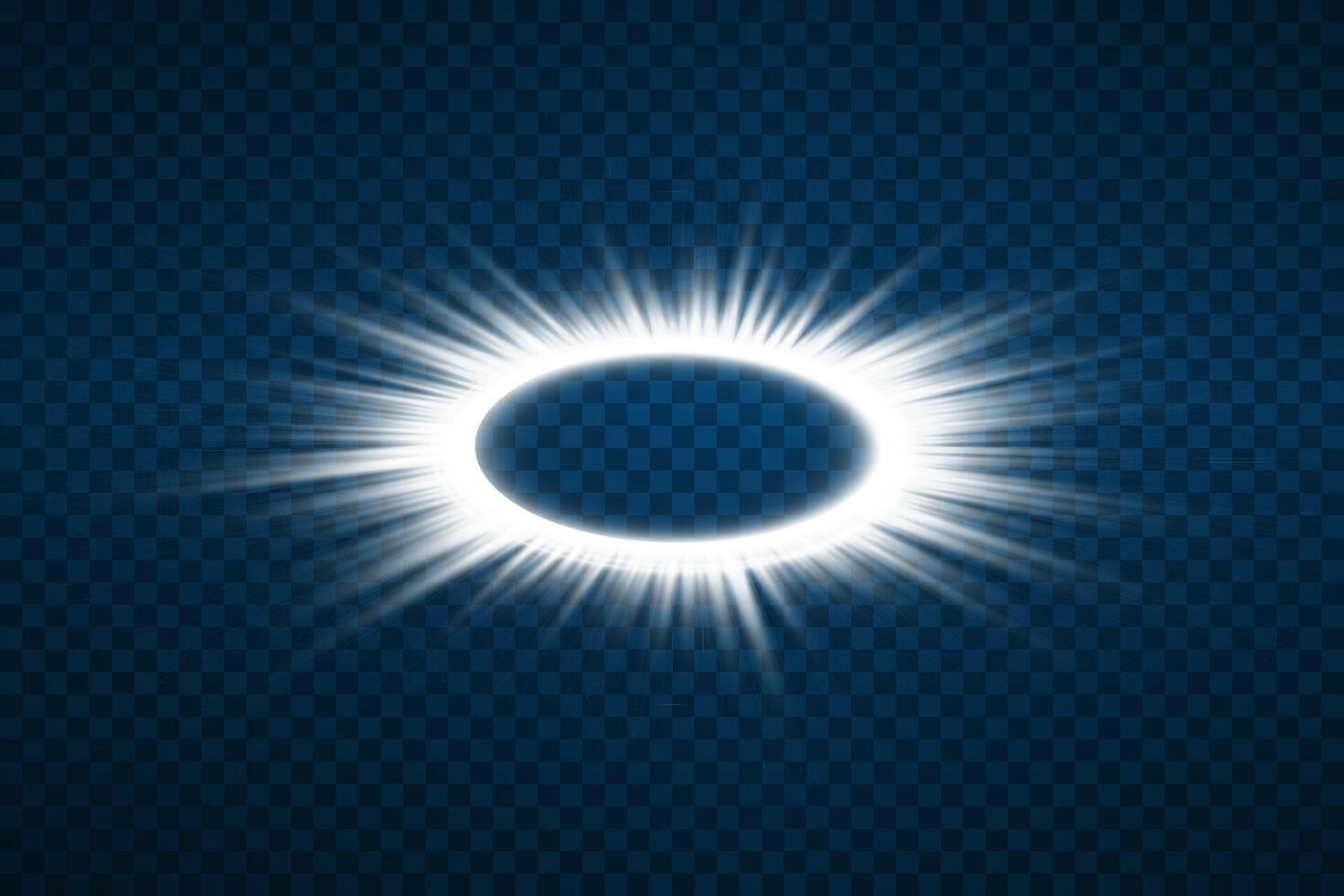 An Illuminated Oval featuring a captivating Radiant Glow Effect that enhances its visual charm and appeal vector