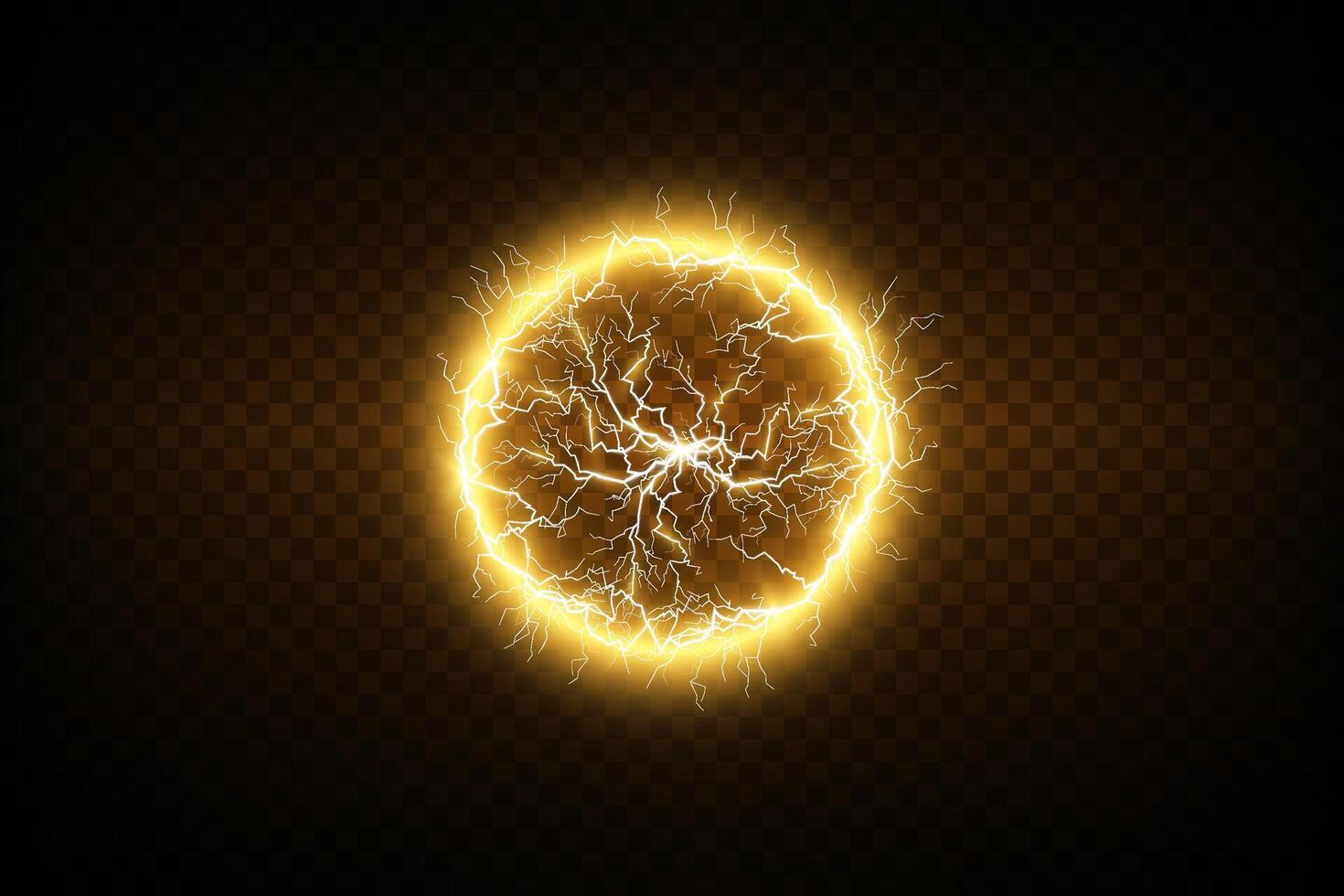 An Electric Energy Sphere featuring mesmerizing Lightning Effects alongside a striking visual design that enthralls vector