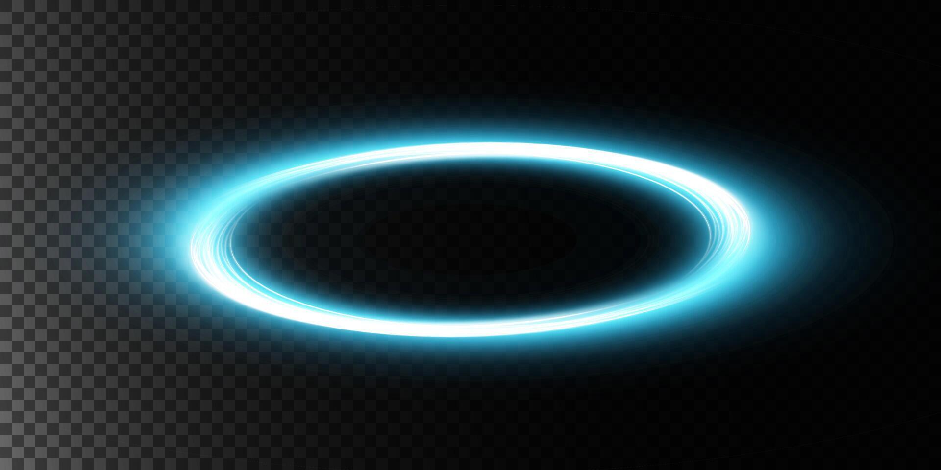 A Beautiful Glowing Blue Halo Effect Displayed on a Dark Background for an Impressive Visual Experience vector