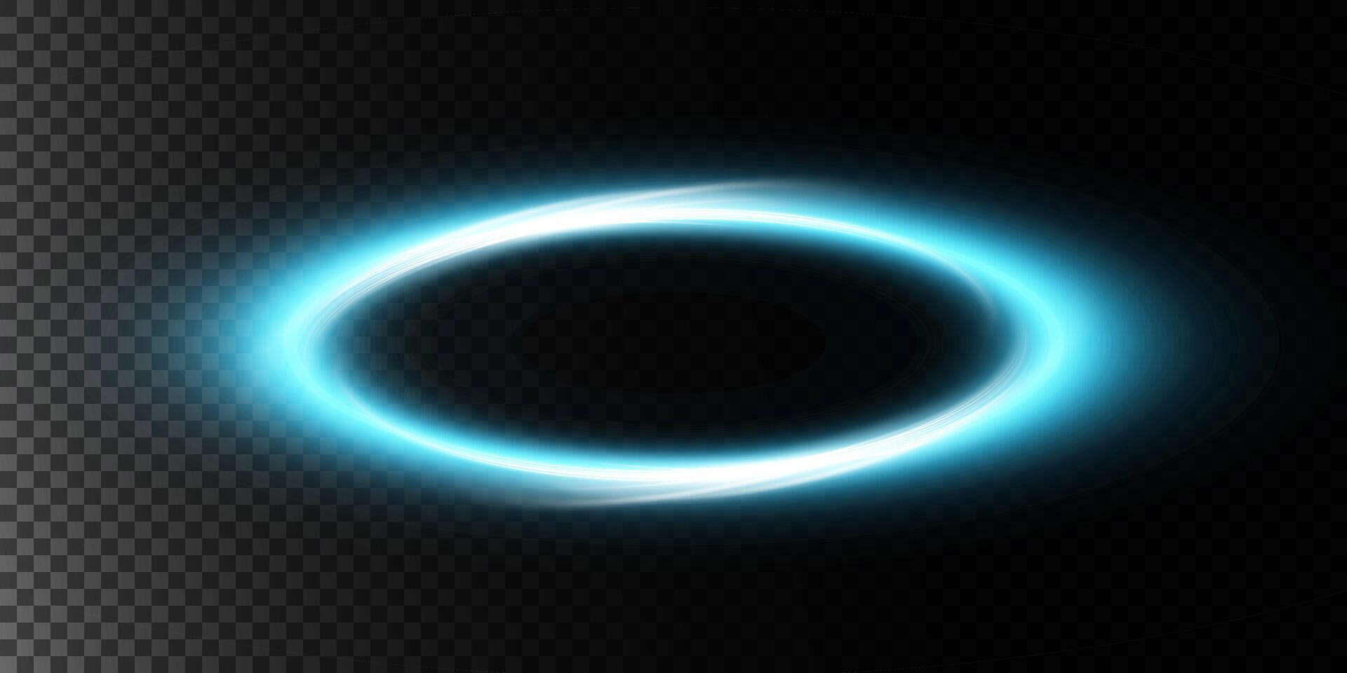 A Blue Halo on a Dark Background, Merging Abstract Concepts with Aesthetic Beauty, Light, and Energy vector