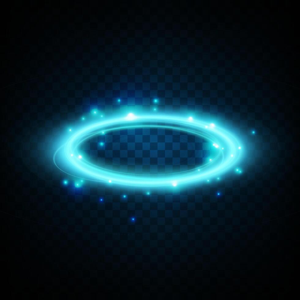 Golden Magical Ring adorned with Sparkles along with Dazzling Light Effects for an enchanting atmosphere vector