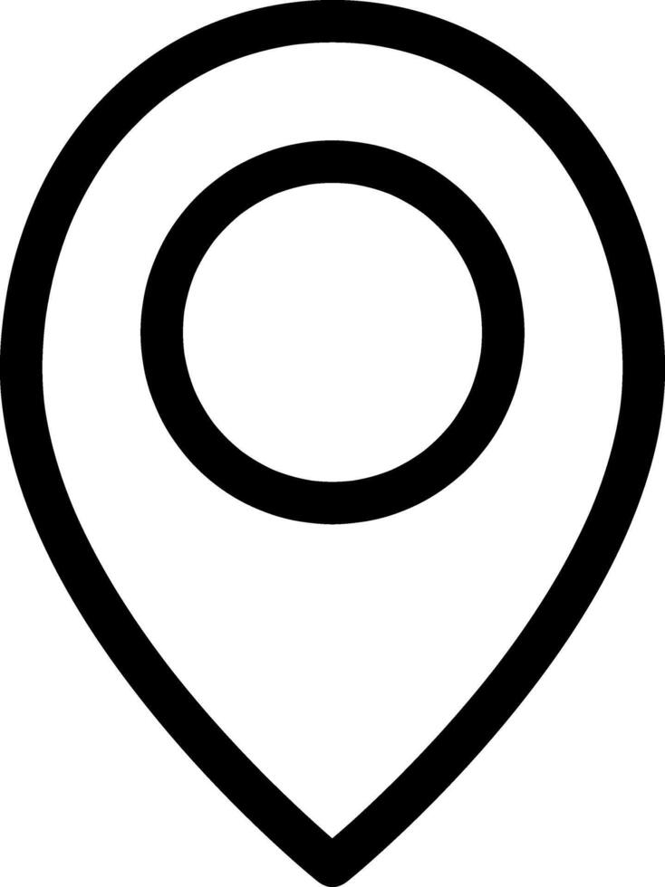 Map pointer icon isolated Outline GPS location vector