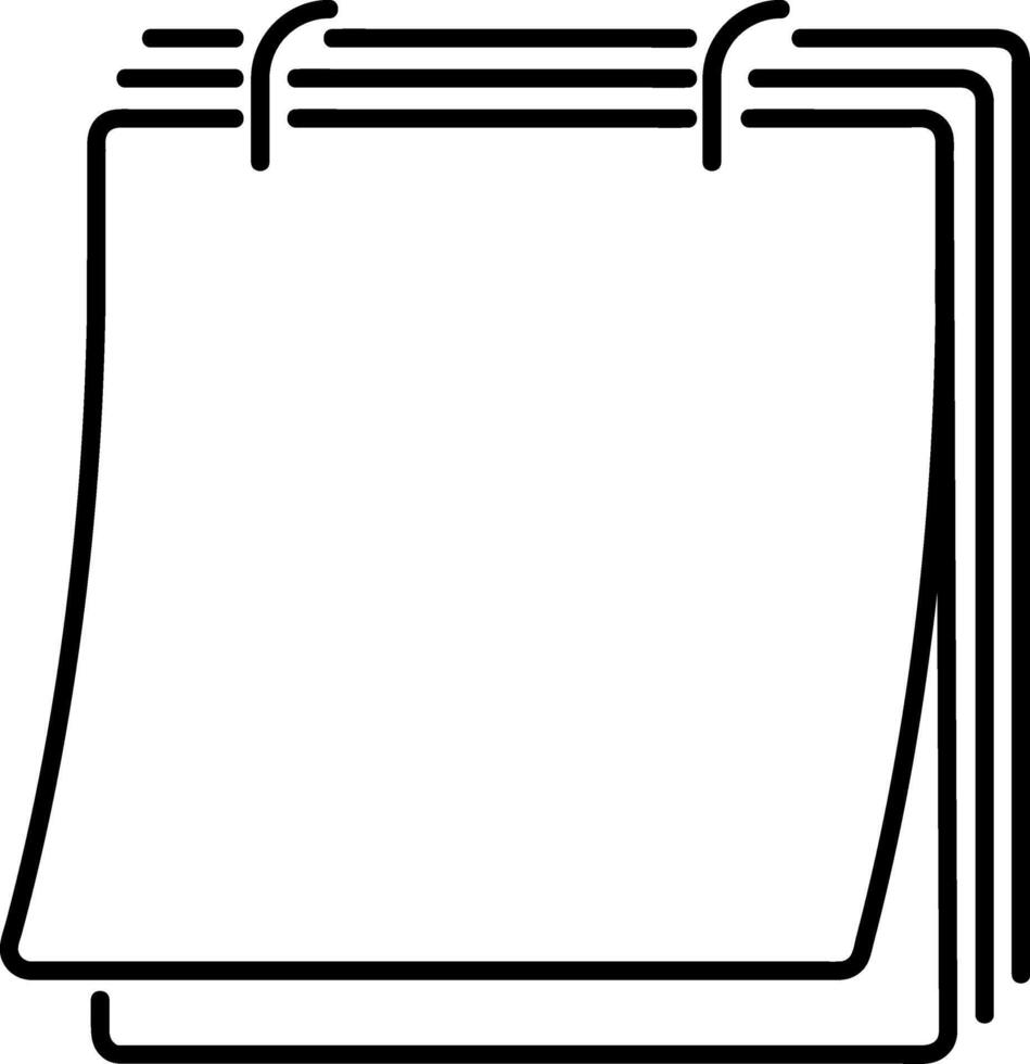 Sketch calendar icon isolated Outline clipart vector