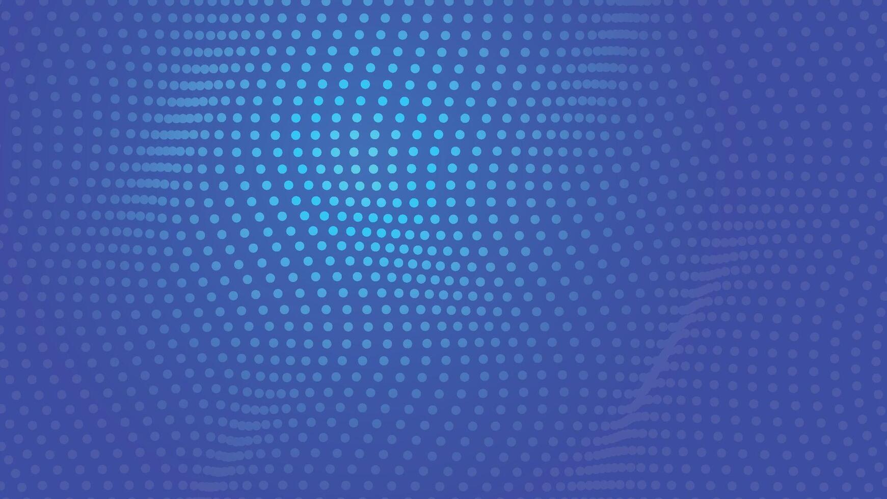 abstract blue dots pattern with wavy surface background vector