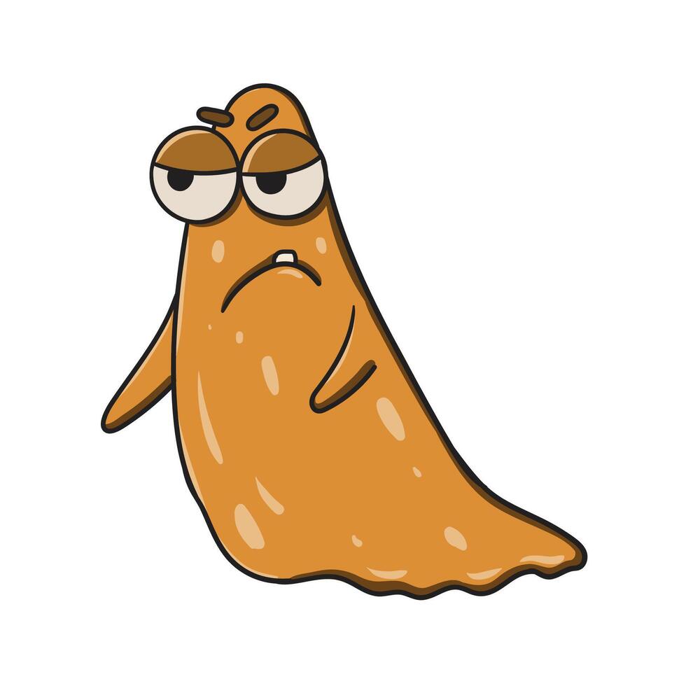 Funny cartoon monster character. vector