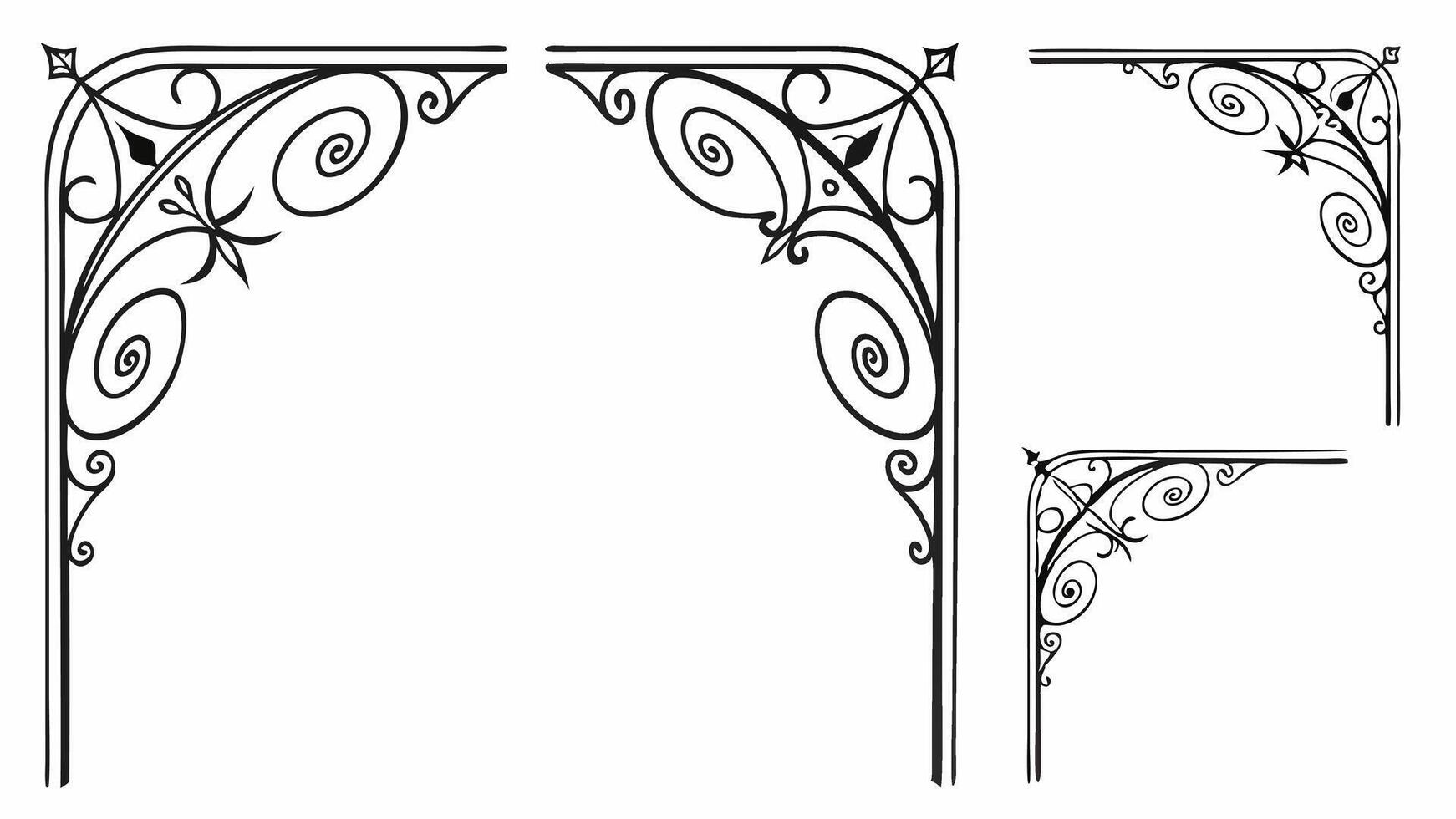 A set of four decorative archways vector