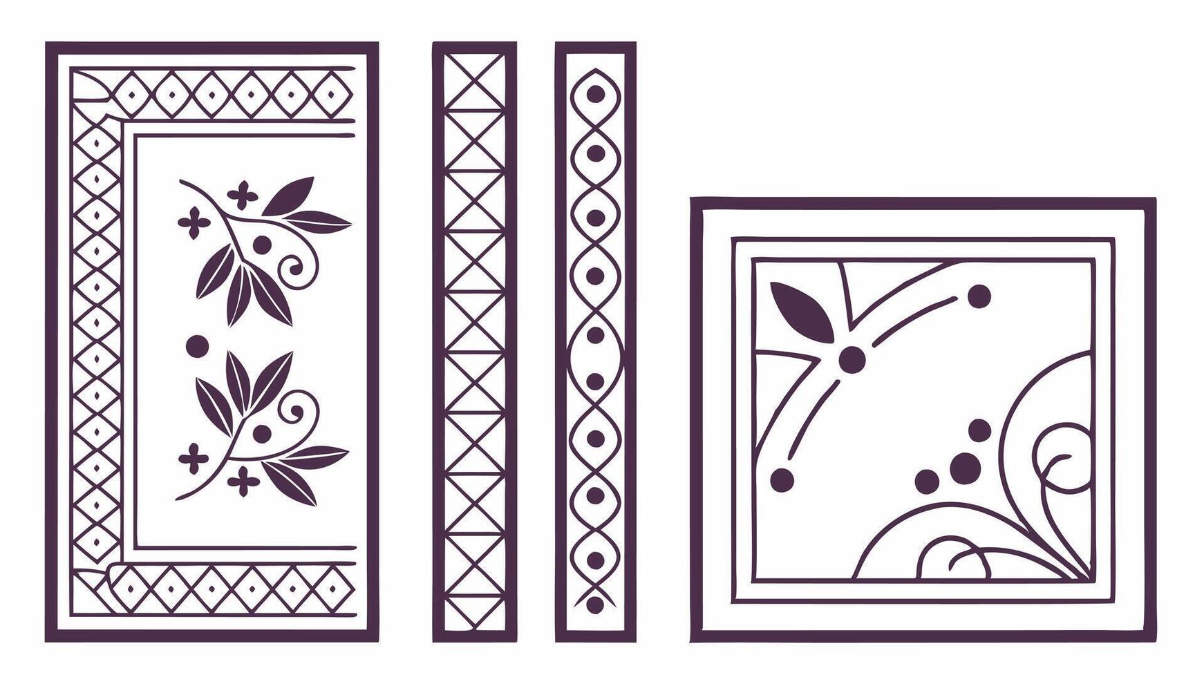 Retro Frame Design Collection vector