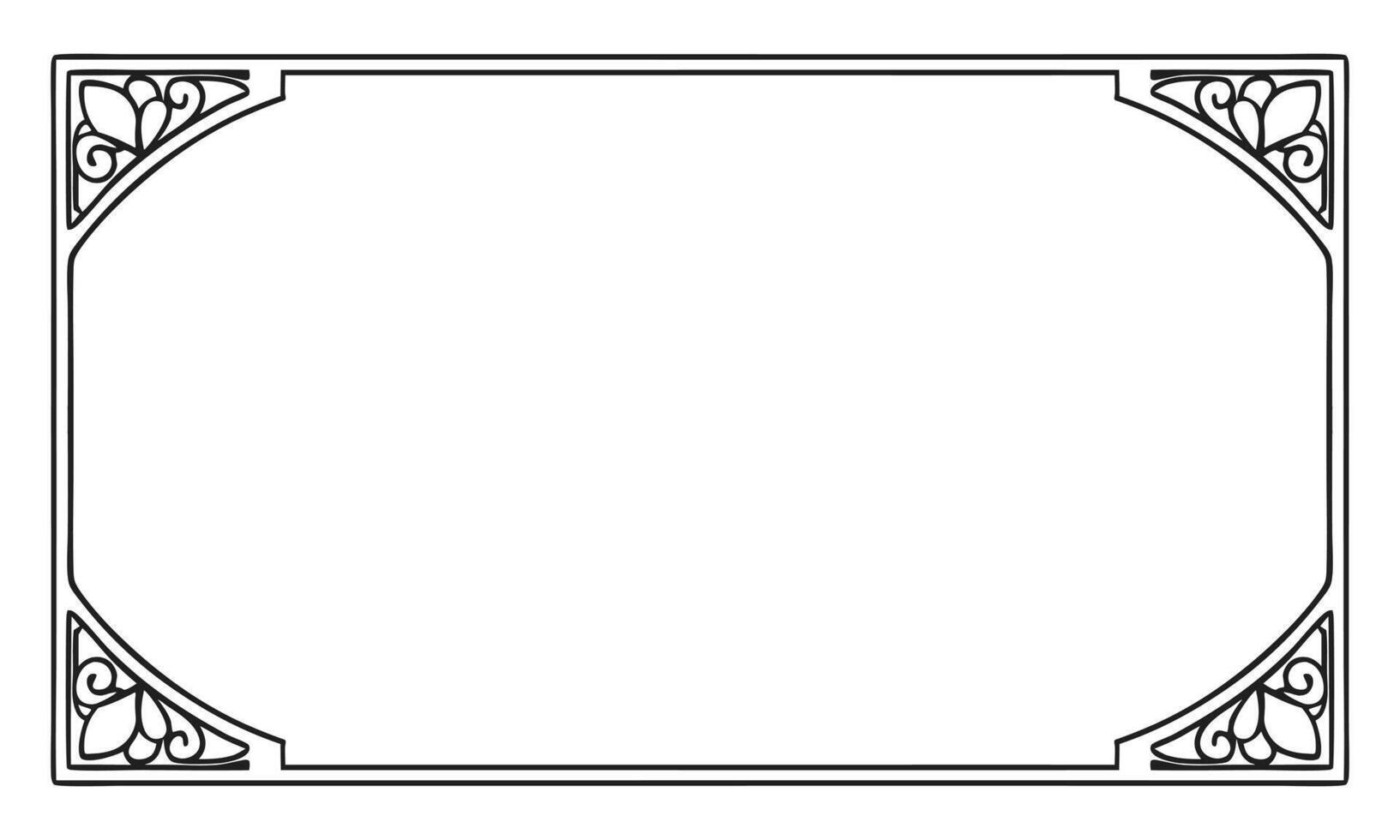 The floral border on the menu matched the centerpiece bringing everything together in floral unity. vector