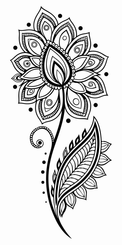 Mandala petals mirror each other with elegant precision. vector