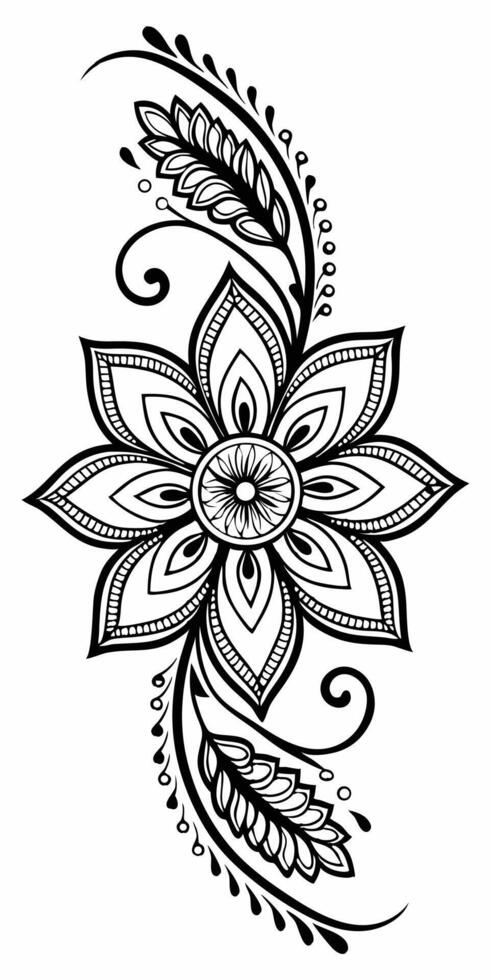 Harmonious mandala blooms with peaceful, floral geometry. vector