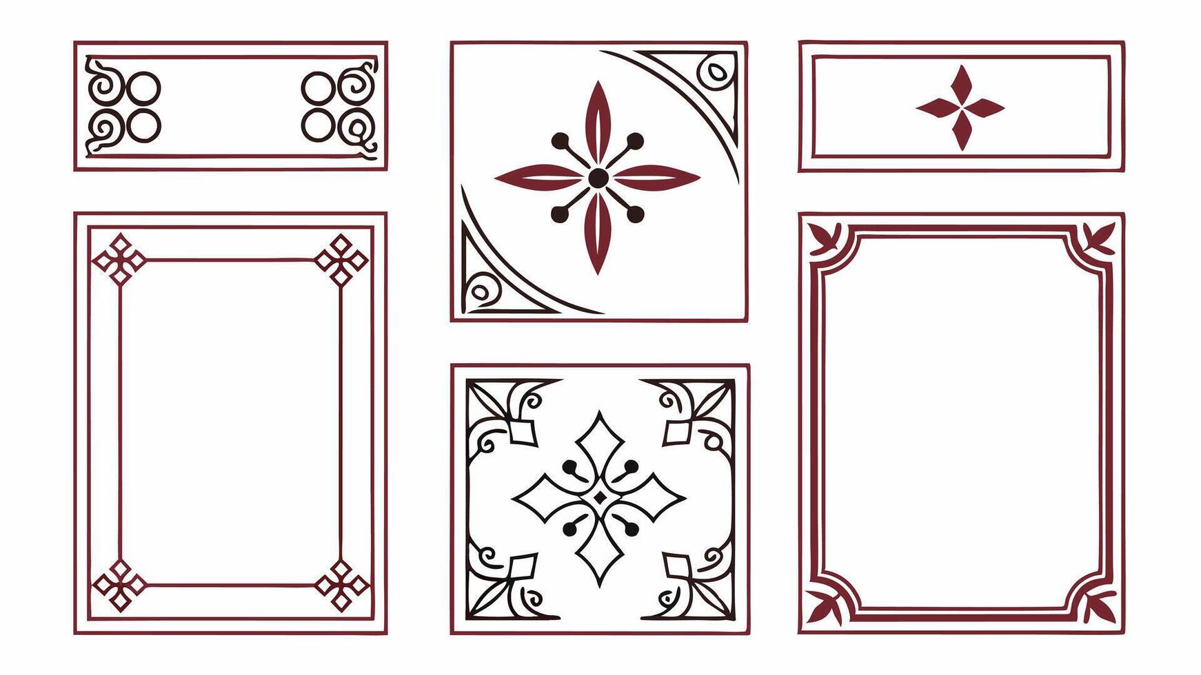 Vintage Style Frame Set vector