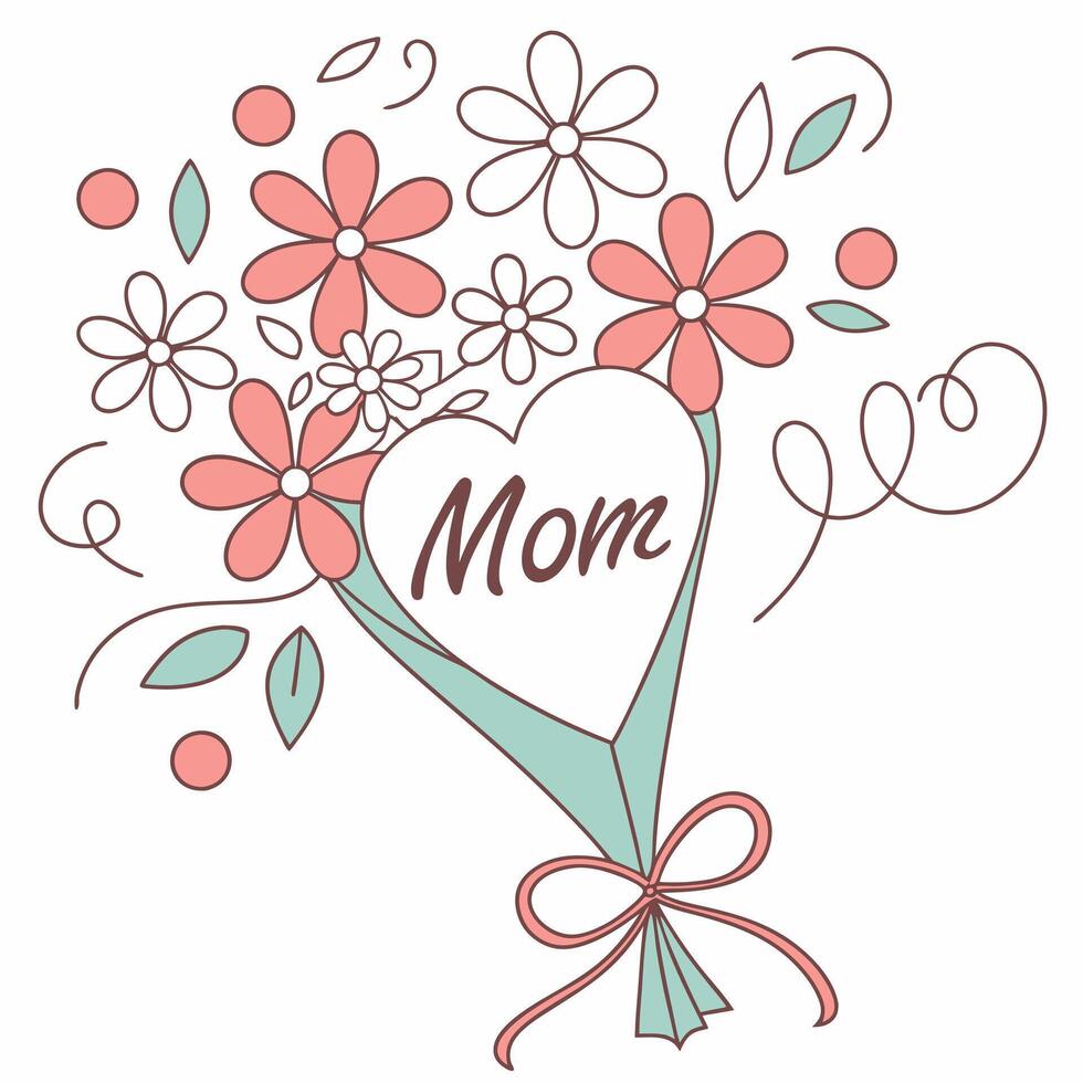 For the Best Mom Ever vector