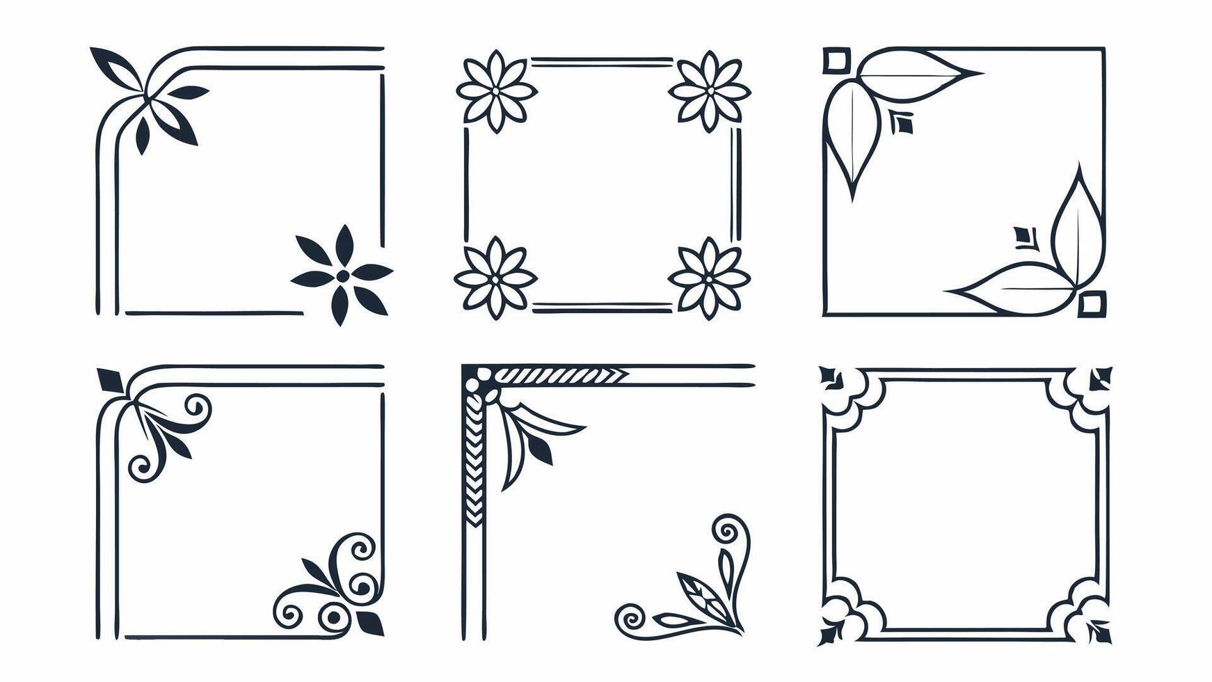 Set of decorative frames for your design illustration vector