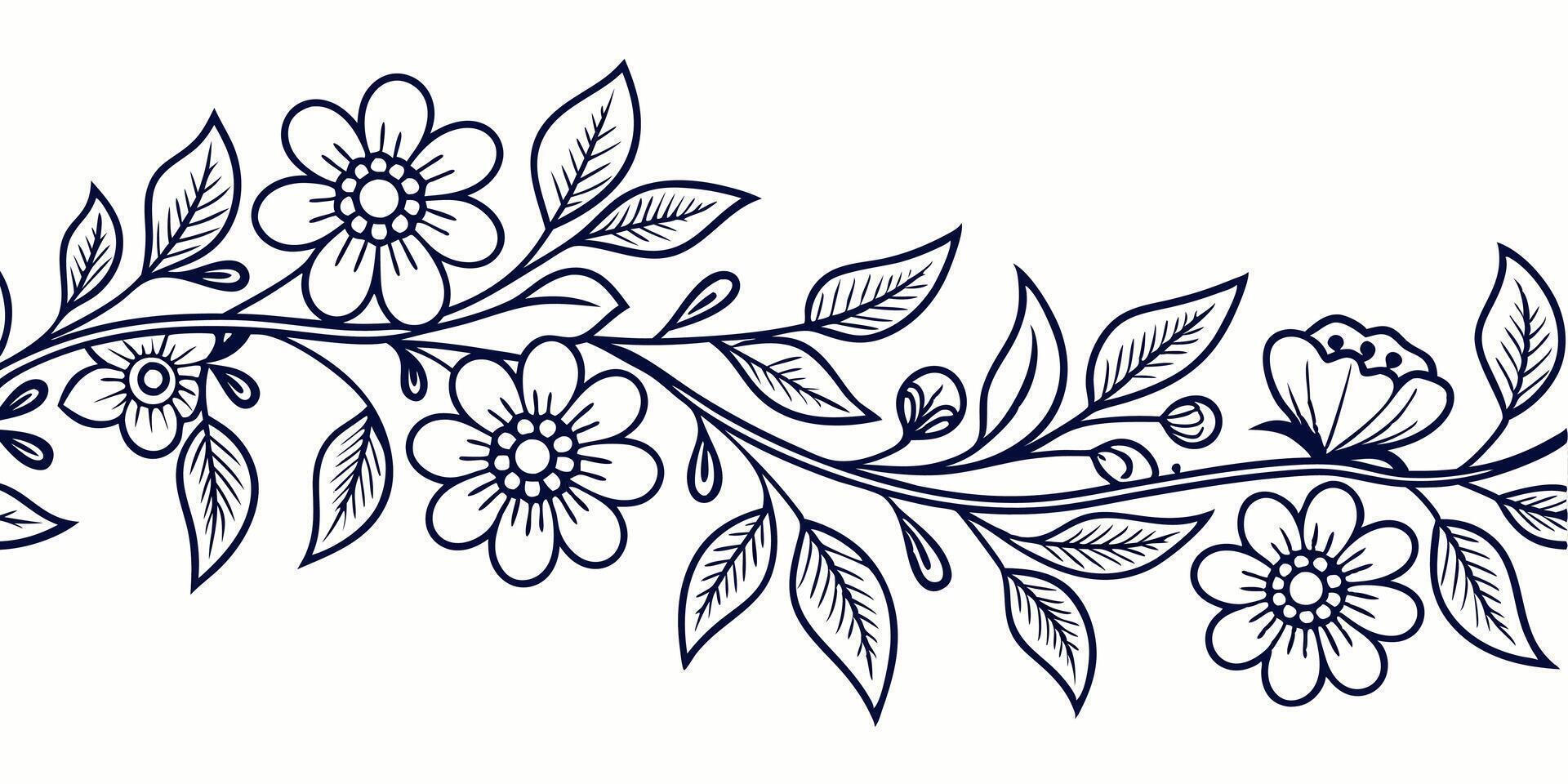 Bold petals dominate the colorful floral background. vector