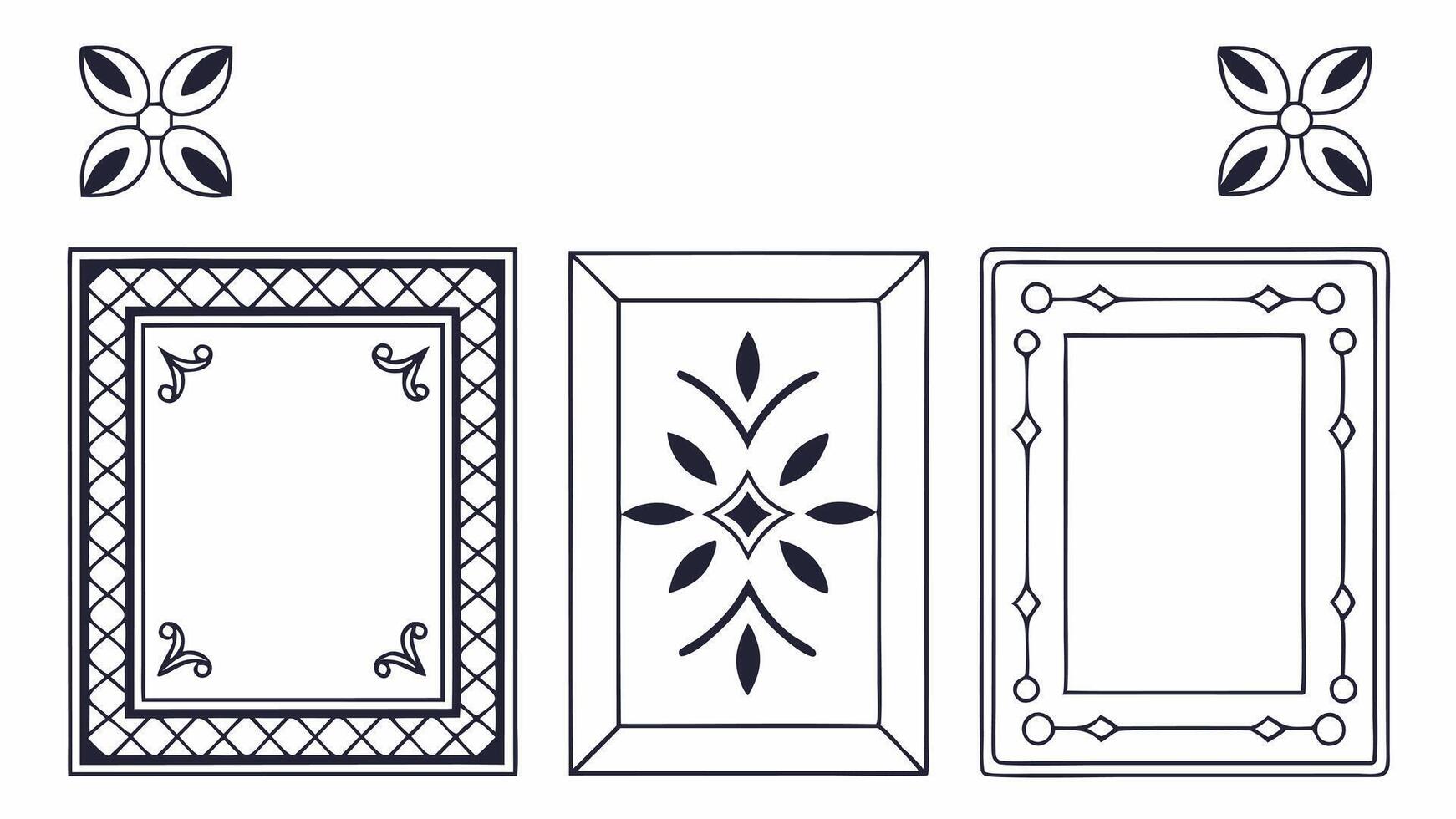 Antique Picture Frame Collection vector