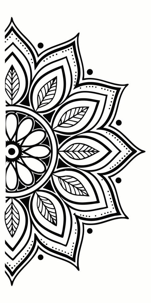 A minimalist mandala bloom speaks volumes in silence. vector