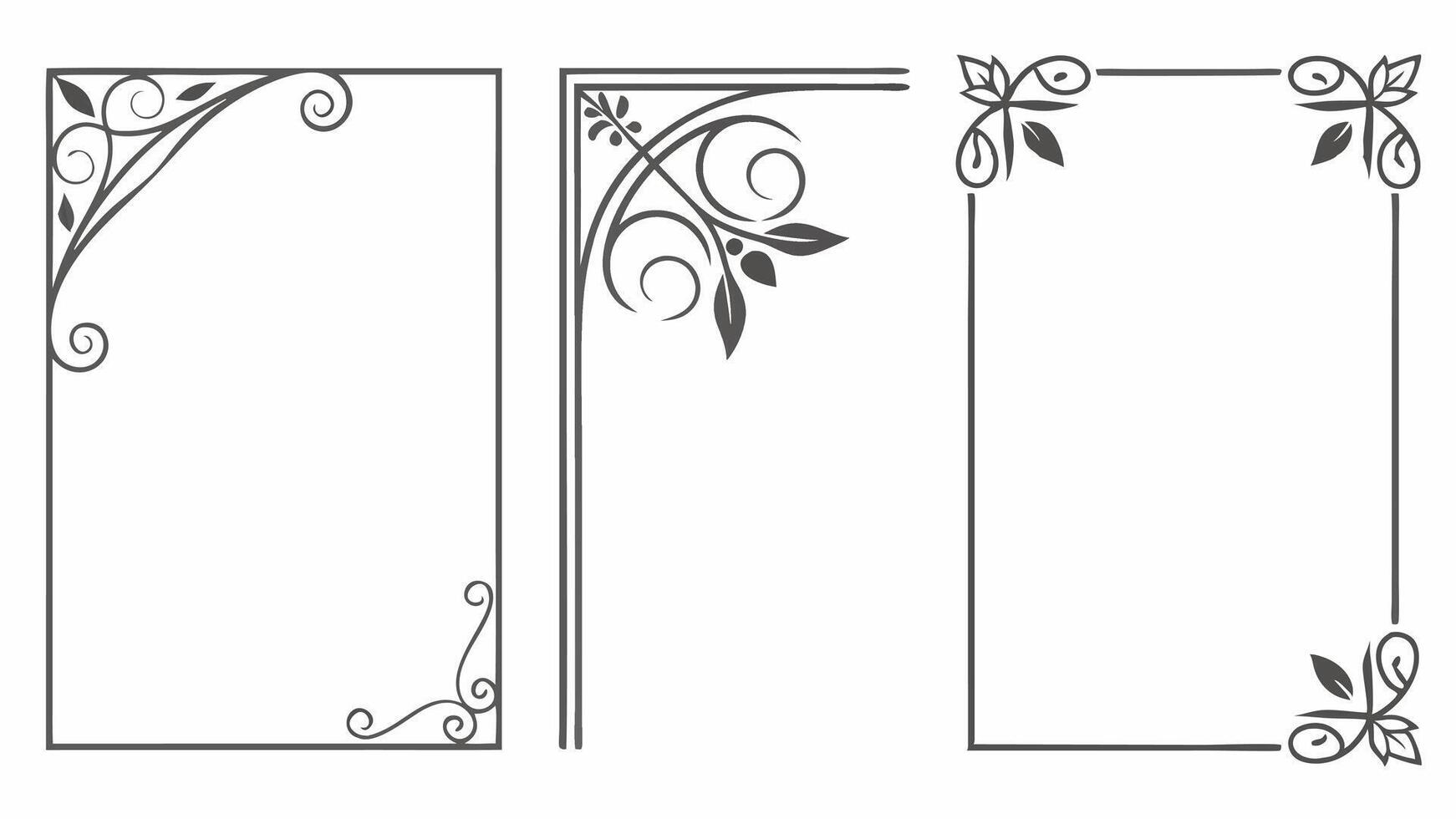 Set of decorative frame or border vector